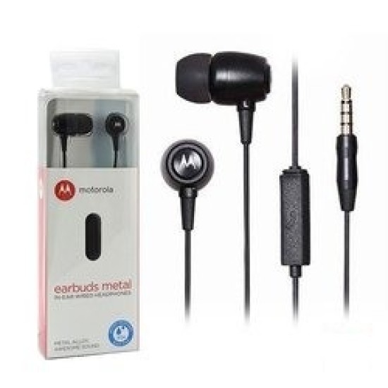 AURICULARES PARA MOTOROLA EARBUDS METAL IN-EAR SH009 PRETO